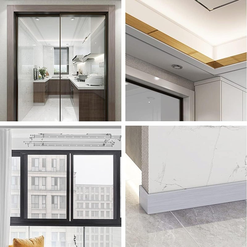 Kelendle Metallic Wallpaper Border Peel and Stick Flexible Molding Trim Self Adhesive Decorative Wall Lines Border Lines for Bathroom Kitchen Hotel DIY Home Decoration 4.2x196.8 Copper - Image 4